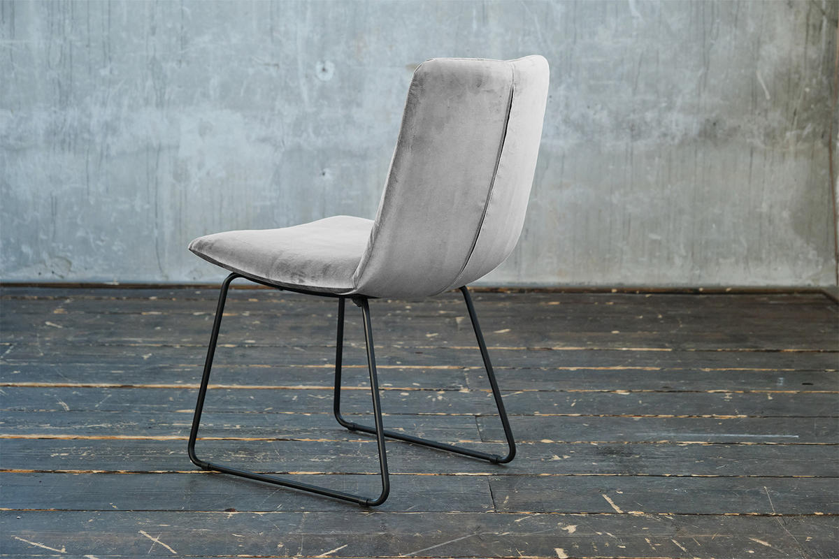 STUHL NEW CHARME Silber Velvet (1er-Set) - Silberfarben, Textil (52/87/66cm) - KAWOLA