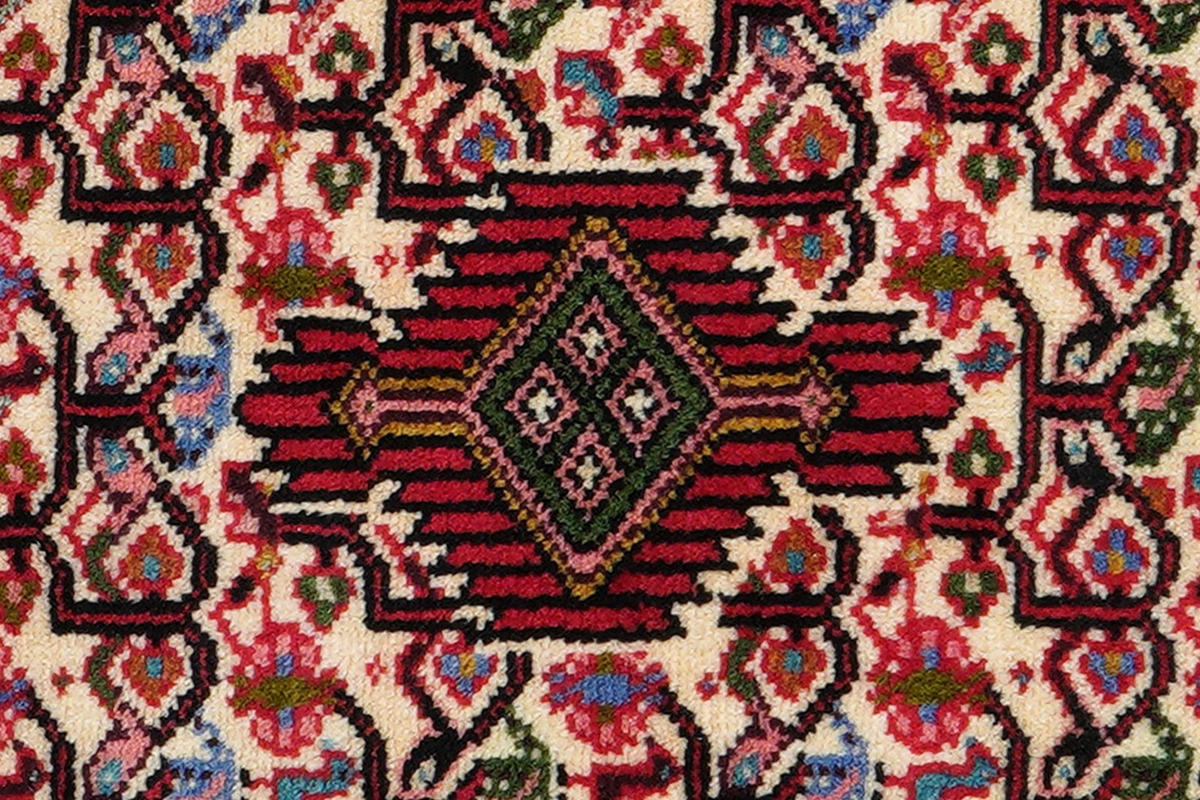 ORIENTTEPPICH handgeknüpft Assadabad Beige, Rot 96/60 cm Schurwolle - Beige/Rot, Textil (60/96cm) - Looma