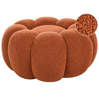 POUF bouclé maro Beaufort - maro deschis, material textil (60/27/60cm) - Beliani