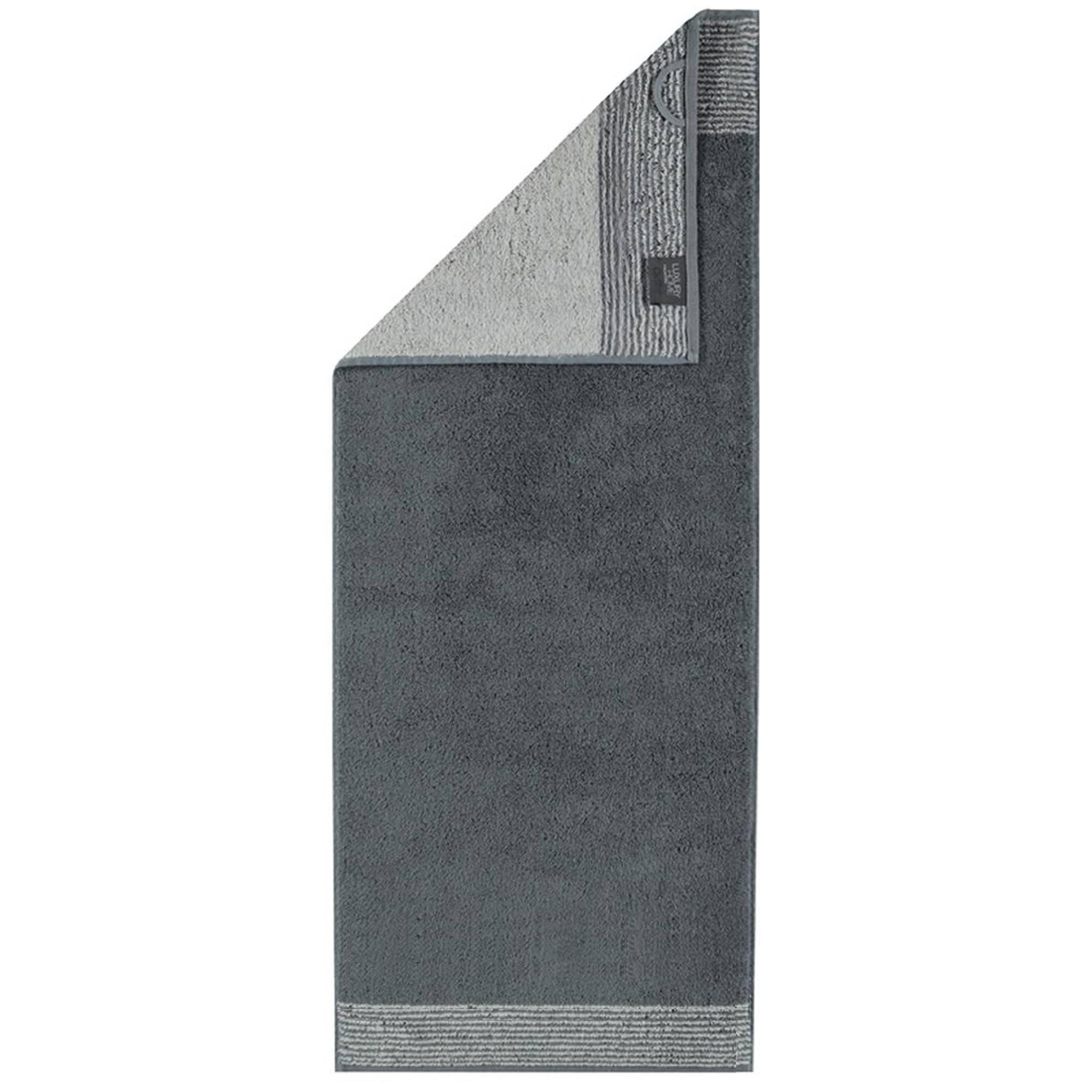 DUSCHTUCH Unisex Luxury Home C Two-Tone Grau Baumwolle - Schieferfarben, Textil (30/40cm) - Cawoe