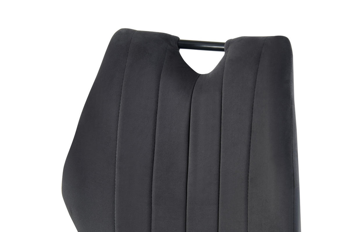 STUHL 2er Set Sevilla Stühle in Anthrazit - gemütliches Design - B/H/T: 52x75x58 cm - Anthrazit, Textil (58/75/52cm)