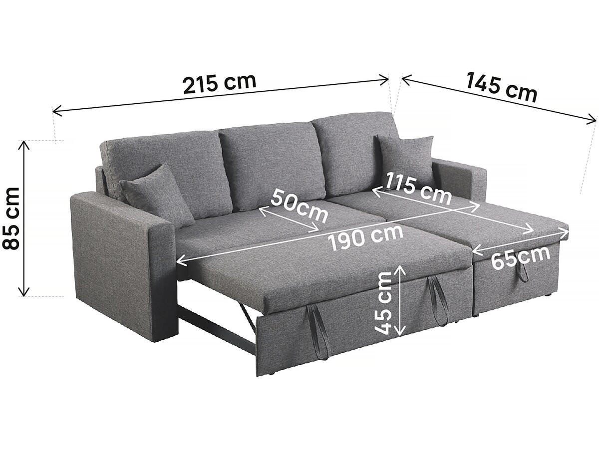 ECKSOFA alain ii Hellgrau - Grau, Textil (145/221cm) - Habitat Garten