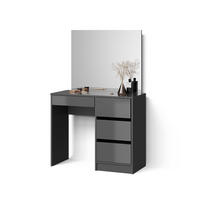 SCHMINKTISCH Imola Anthrazit 90 cm mit Spiegel - Anthrazit, Holzwerkstoff (90/75/40cm) - Livinity®