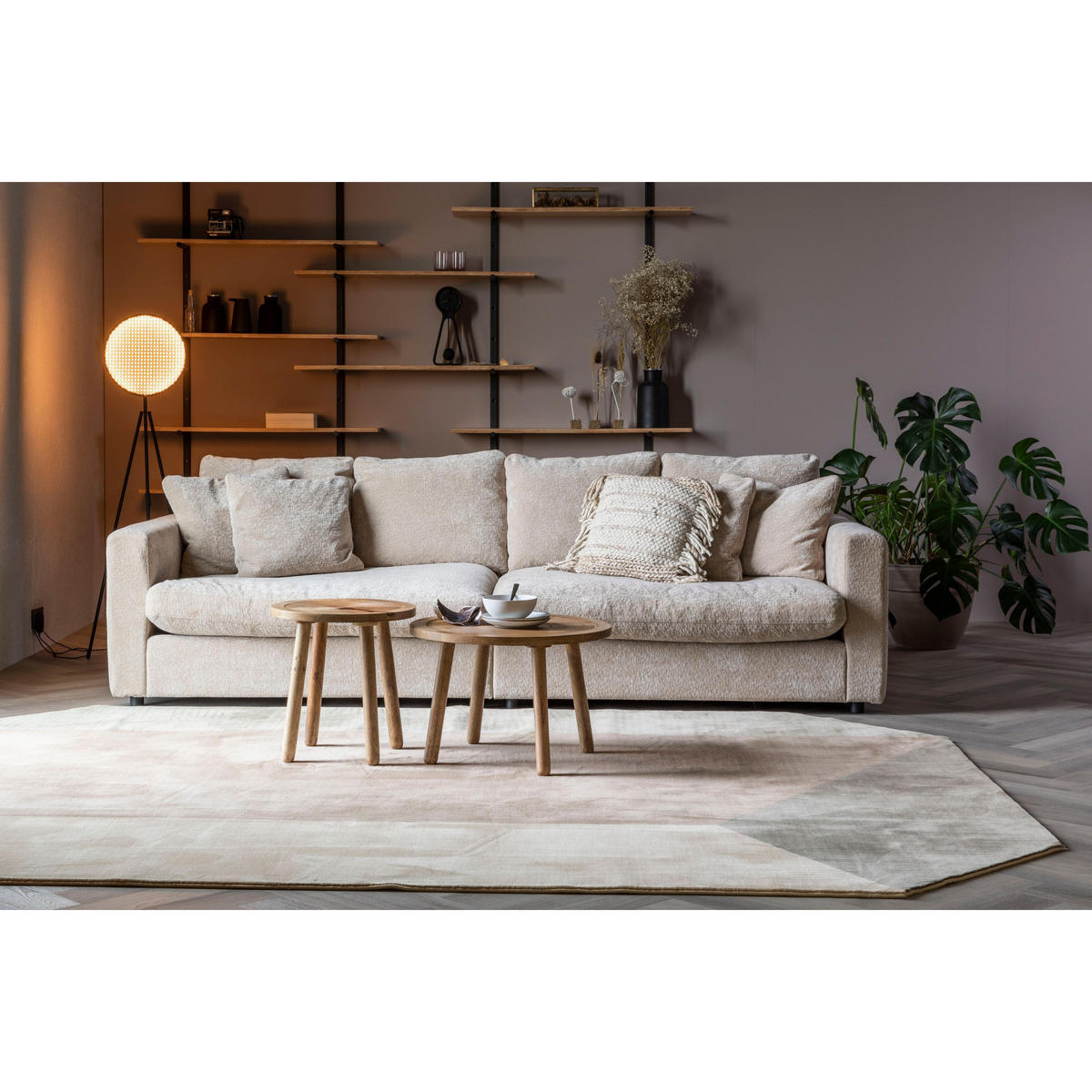 BEISTELLTISCH Dendron 43 cm - Braun, Holz (43/43/45cm) - Zuiver