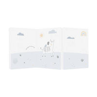 BABYBETT FALTMATRATZE Tiere hellgrau 120 x 60 x 5 cm Baumwolle Reißverschluss - Grau, Textil (60/120cm) - Kikka boo