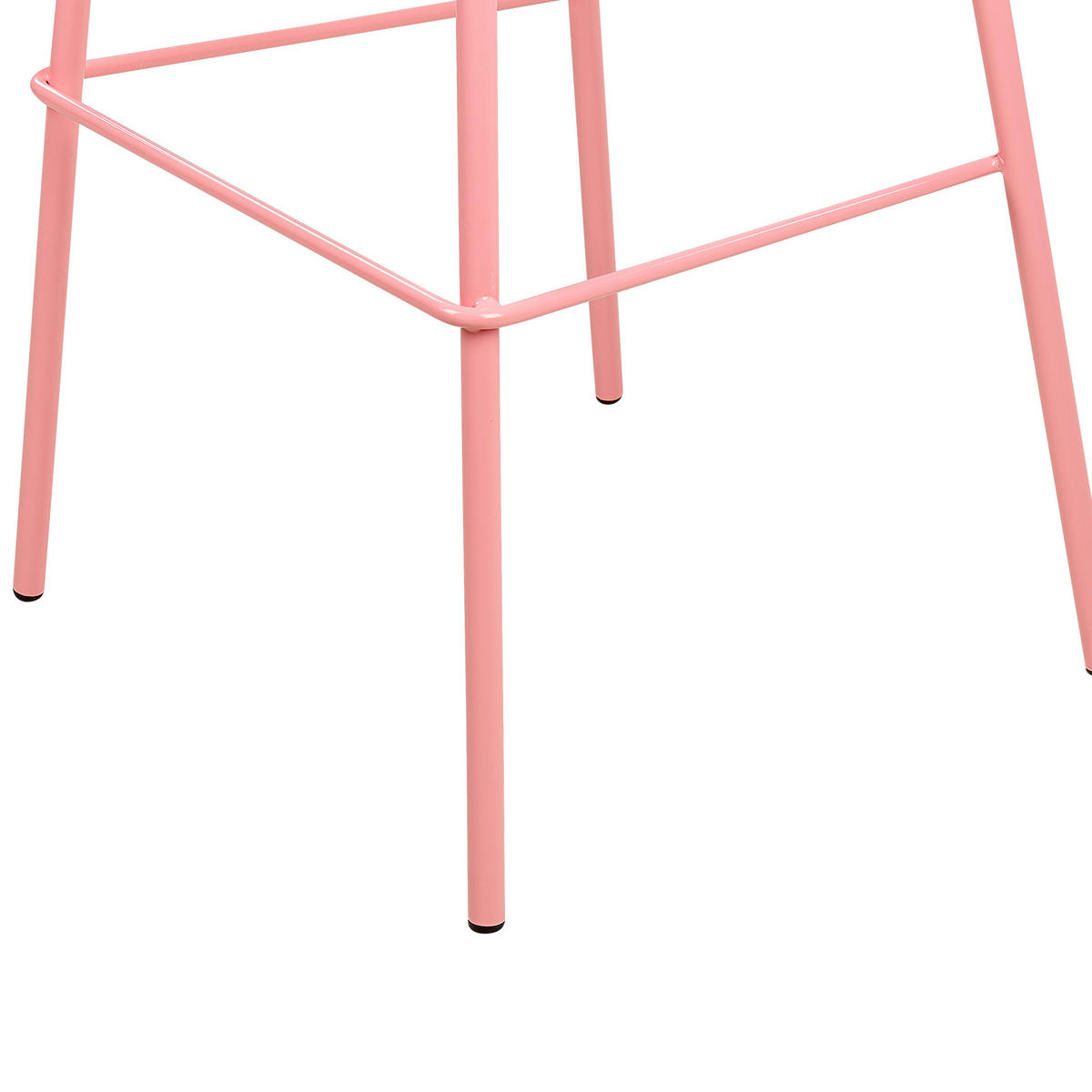 BARHOCKER 4er-Set Kunststoff Rosa Mora - Pink, Kunststoff/Metall (48/90/35cm) - Beliani