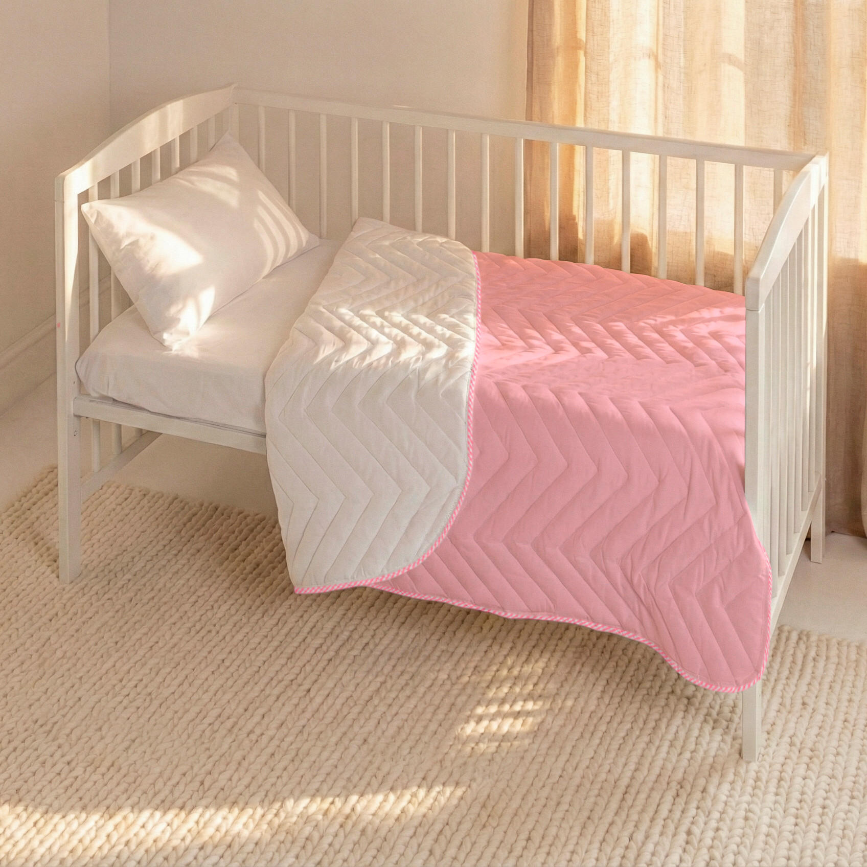 TAGESDECKE arista 100x130 cm (kinderbett) rosa - Pink, Textil (100/130cm) - Happy Friday