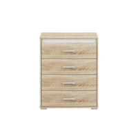 KOMMODE Avo Sonoma Eiche, Absetzung austauschbar 69 / 34 / 85cm - Braun, Holz/Holzwerkstoff (69/85/34cm) - Feldmann-Wohnen