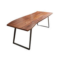 ESSTISCH HAVANNA - Nussbaumfarben/Schwarz, Holz/Metall (100/200/77cm) - SAM