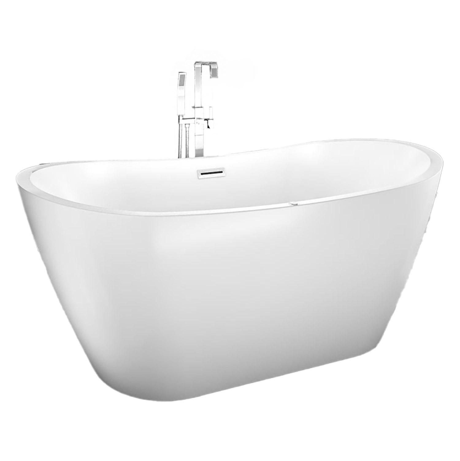 WHIRLPOOL freistehend F13 Armatur AF05 - Weiß, Glas/Kunststoff (80/72/180cm) - AcquaVapore by Sandra Jentho