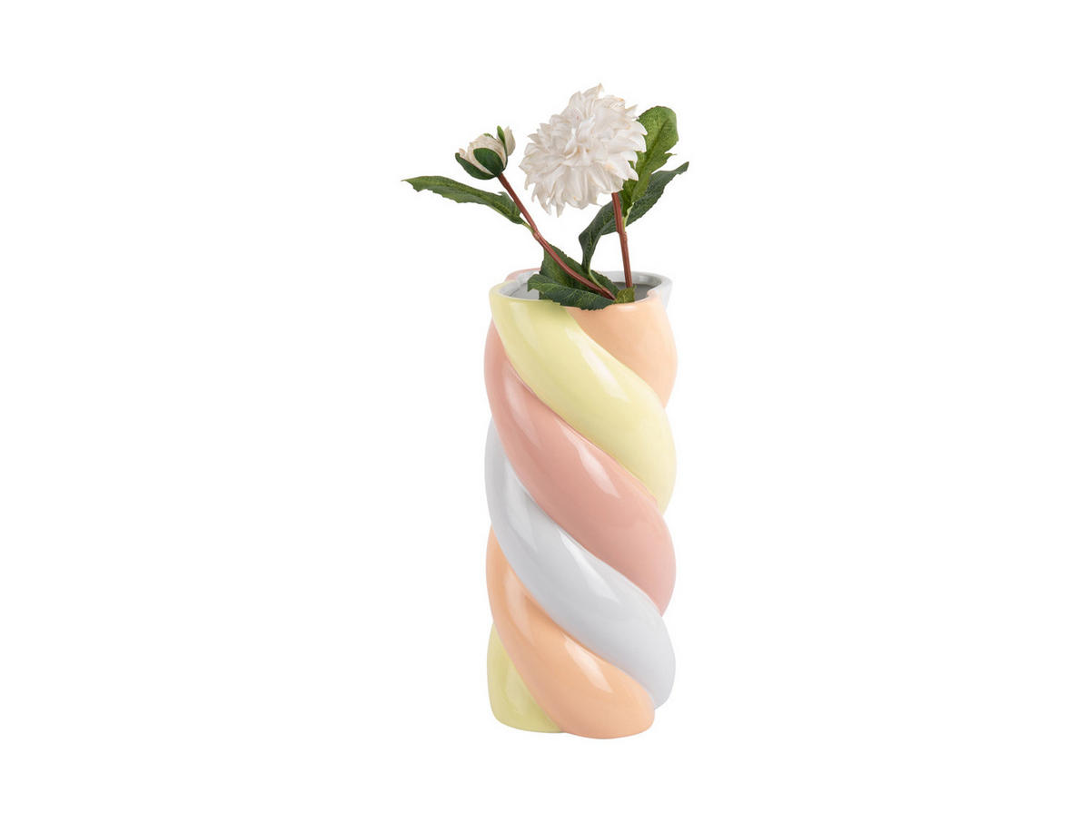VASE Marshmallow 22/22/29 cm - Multicolor, Keramik (29cm) - Present Time