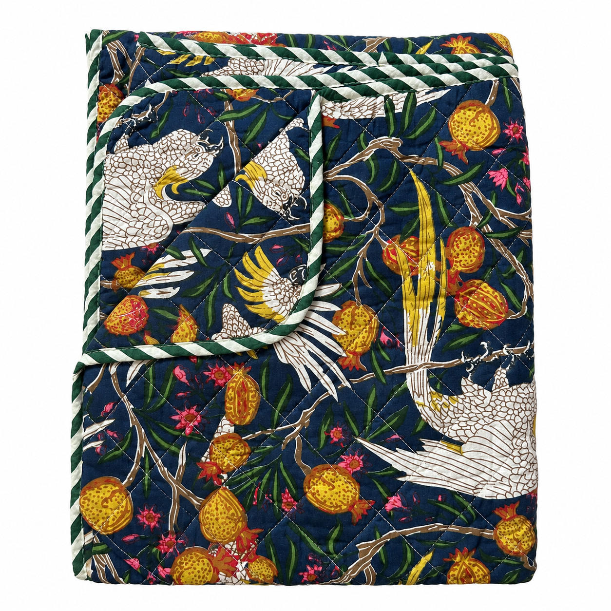 WOHNDECKE Baumwolle 140x220 cm Quilt-Optik – Gesteppt, Weich & Modern - Multicolor, Naturmaterialien (140/220cm) - AU Maison