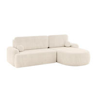 WOHNLANDSCHAFT mit Schlaffunktion und Bettkasten LIRA-L - 264x172x89 Beige - Beige, Holzwerkstoff/Textil (172/264cm) - ALTDECOR