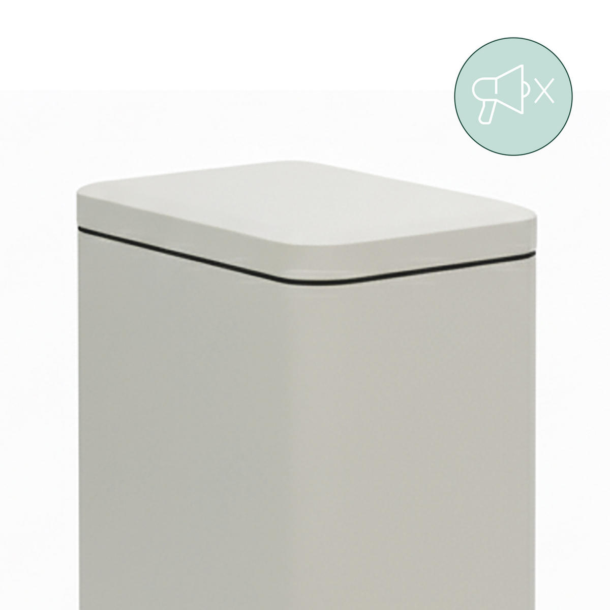 MÜLLEIMER - Beige, Kunststoff/Metall (16/36/30cm) - Relaxdays