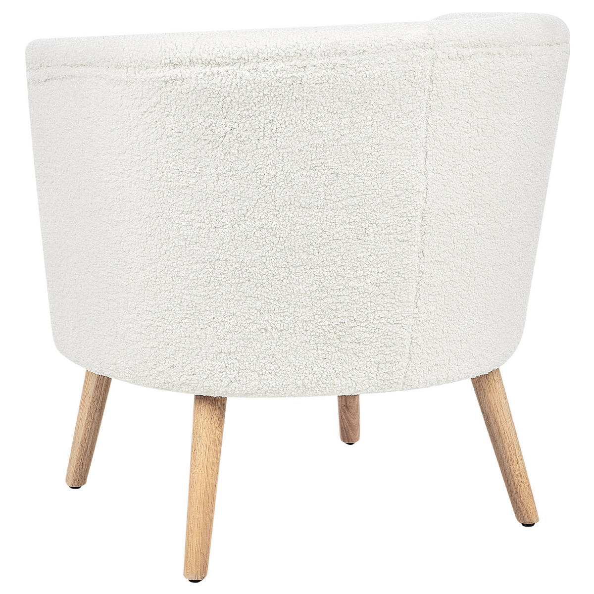 SESSEL Weiß Odenzen - Weiß/Braun, Textil (72/77/73cm) - Beliani