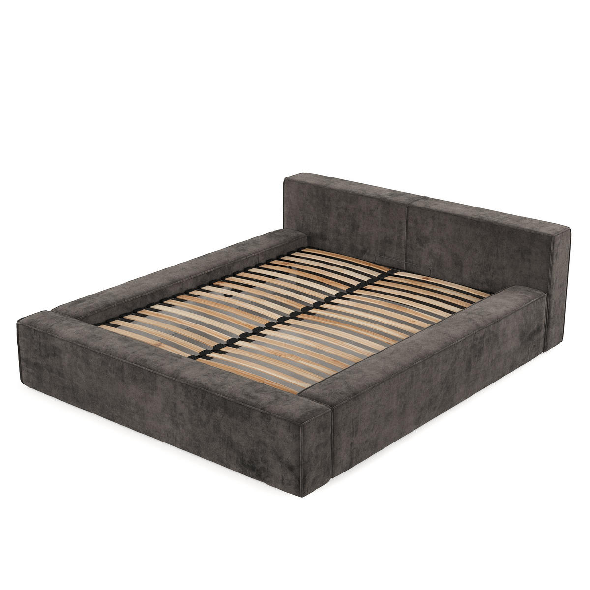 POLSTERBETT Casto mit Stauraum 200/200 cm Braun im Terra NW Stoff - Schwarz/Naturfarben, Holz/Holzwerkstoff (200/200cm) - AltaBeds