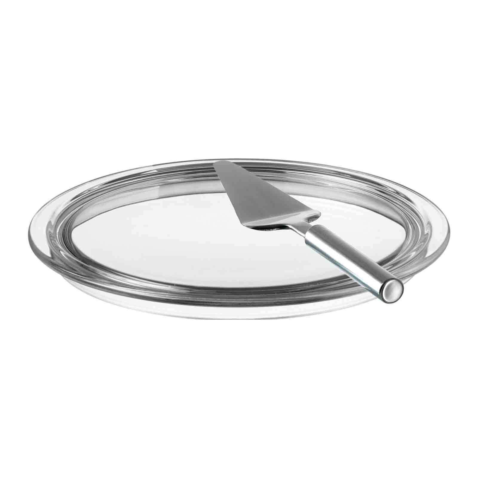 TORTENPLATTE + TORTENHEBER Ciao transparent ø 31,5 cm - Transparent, Glas (31.5/2.2/31.5cm) - Leonardo Living