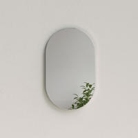 WANDSPIEGEL Vollspiegel-Explosionsschutzfolie Ovale 70/40/1 cm - Weiß, Glas (40/70/70cm) - EMKE