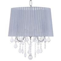 KRONLEUCHTER Evans 40/40/120 cm - Grau, Kunststoff (40/40/120cm) - Beliani