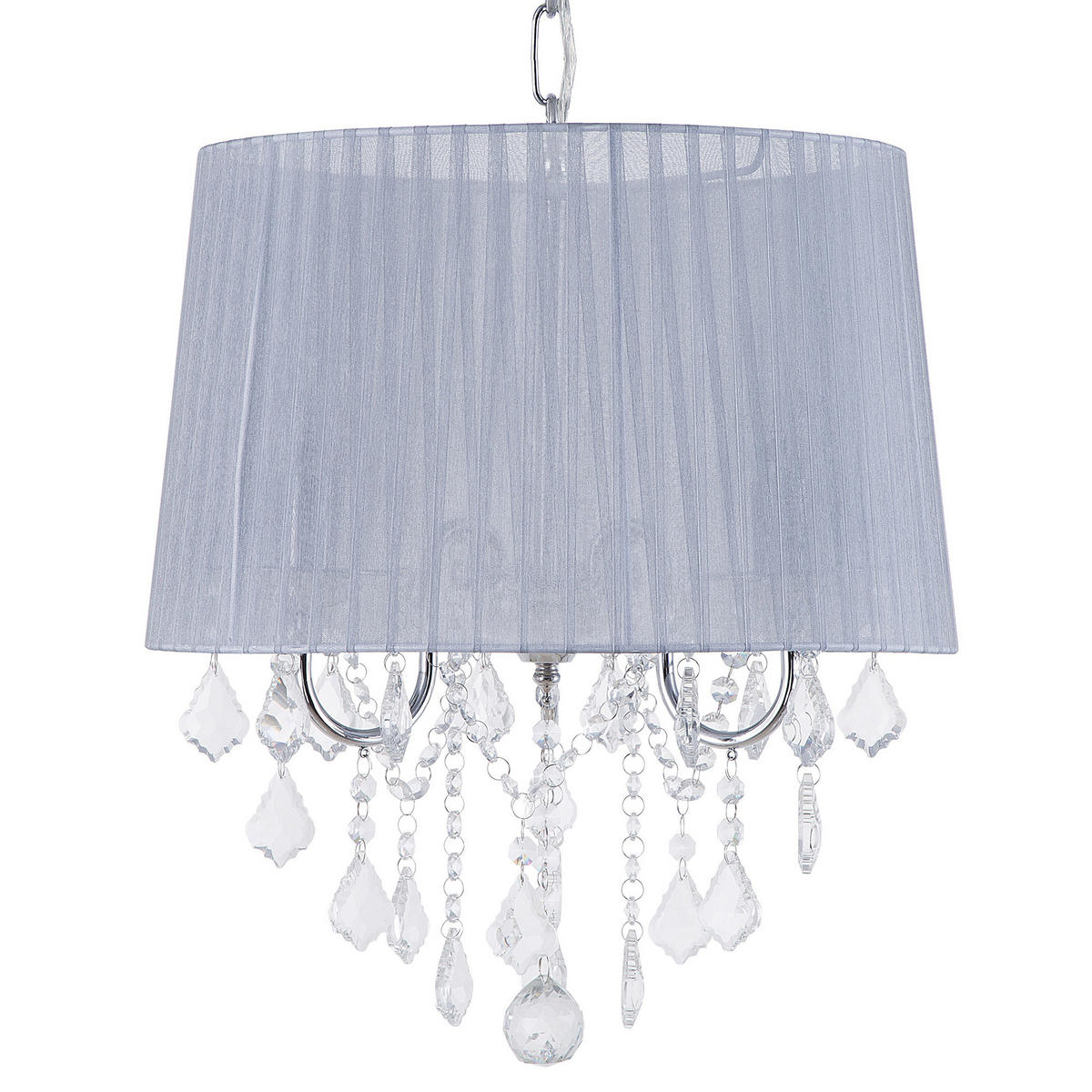KRONLEUCHTER Evans 40/40/120 cm - Grau, Kunststoff (40/40/120cm) - Beliani