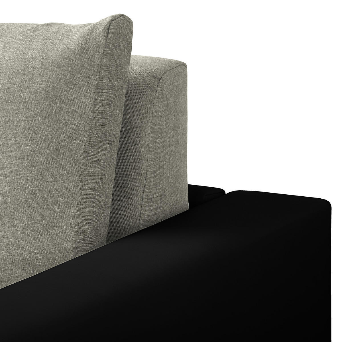 SCHLAFSOFA - Silberfarben/Schwarz, Kunststoff/Textil (193/90/90cm) - home24