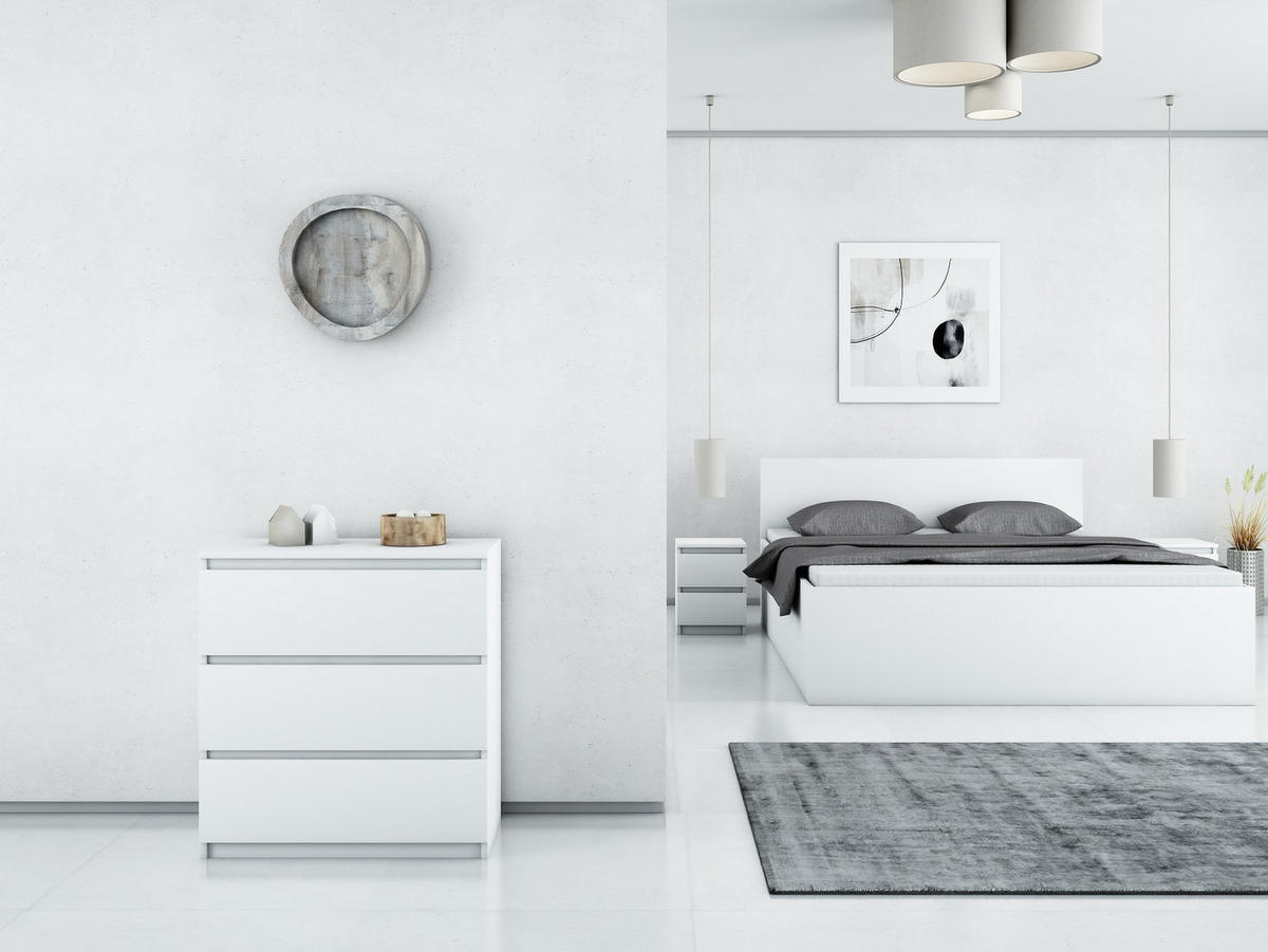KOMMODE bella3 - Weiß, Holzwerkstoff (60/76/35cm) - roe furniture