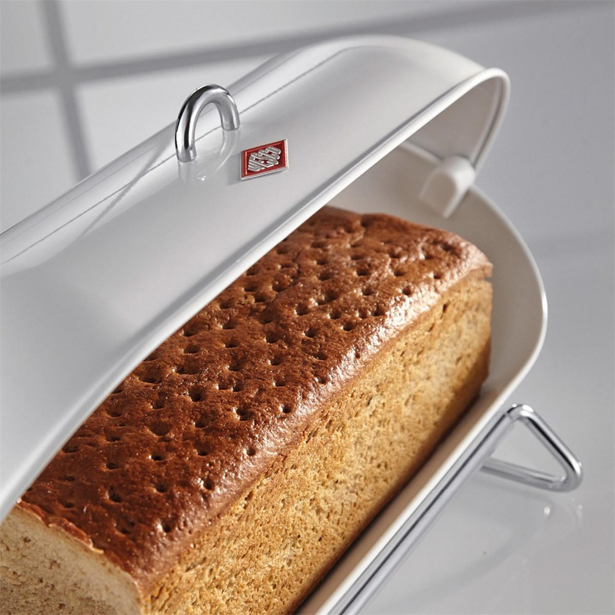 BROTKASTEN Weiß 23/44.3/21 cm 8012207 - Weiß, Metall (44.3/21/23cm) - Wesco