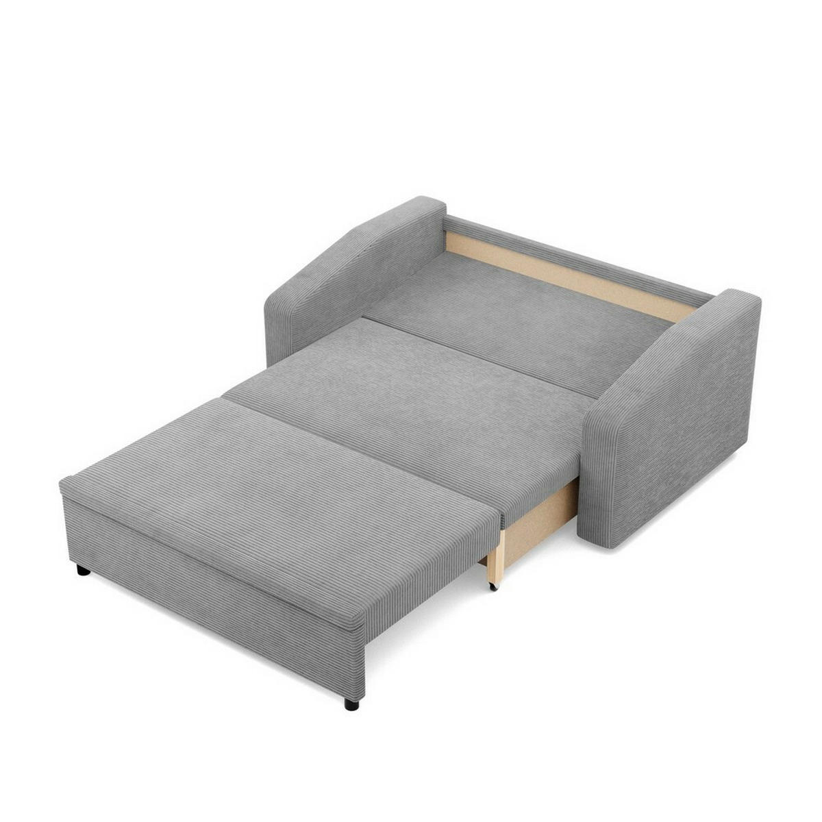 SOFA Neo mit abgeschrägter Armlehnen hellgrau - Hellgrau, Textil (148/90/87cm) - SIMKAM Furniture