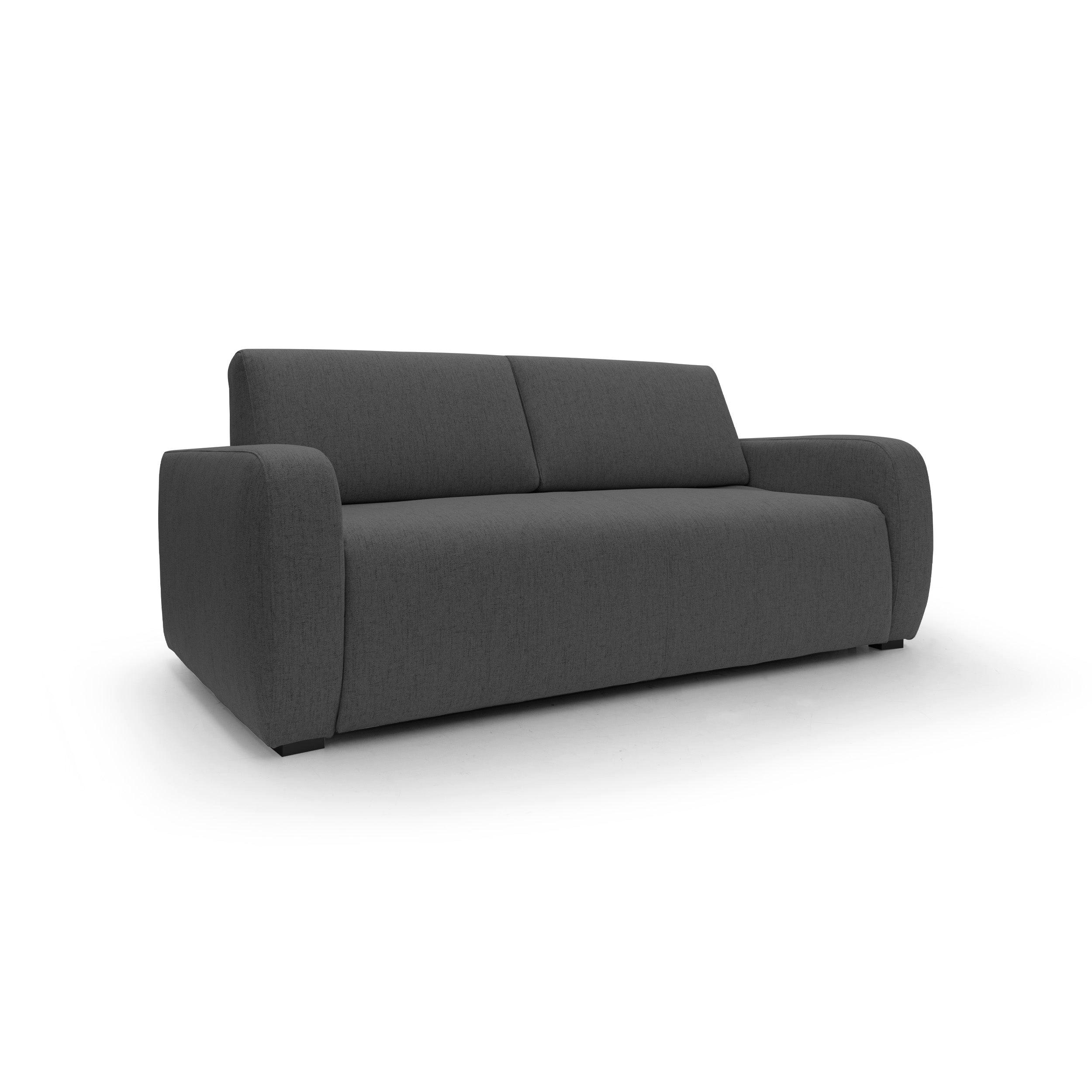SCHLAFSOFA Duna - Anthrazit, Textil (215/93/100cm) - Divani.store