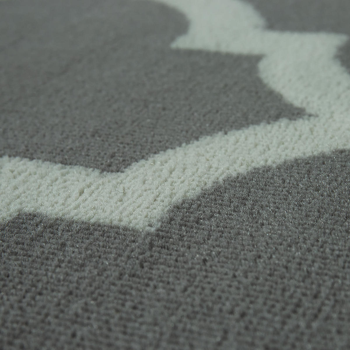 TEPPICH Kurzflor Marokkanisches Muster Wohnzimmer schmutzabweisend Grau Rechteckig 240x340 - Grau, Textil (240/340cm) - KADIMA DESIGN
