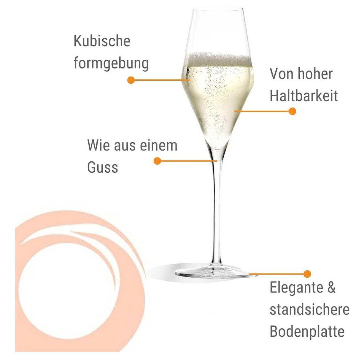 WEISSWEINKELCH Quatrophil /Champagnerkelch Set 12 tlg. - Transparent, Glas (0.405L) - Stölzle