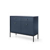 KOMMODE MONDO 104/83/39 cm mit 2 Schubladen 2 Türen Blau - Blau, Holzwerkstoff (104/83/39cm) - MASSENO