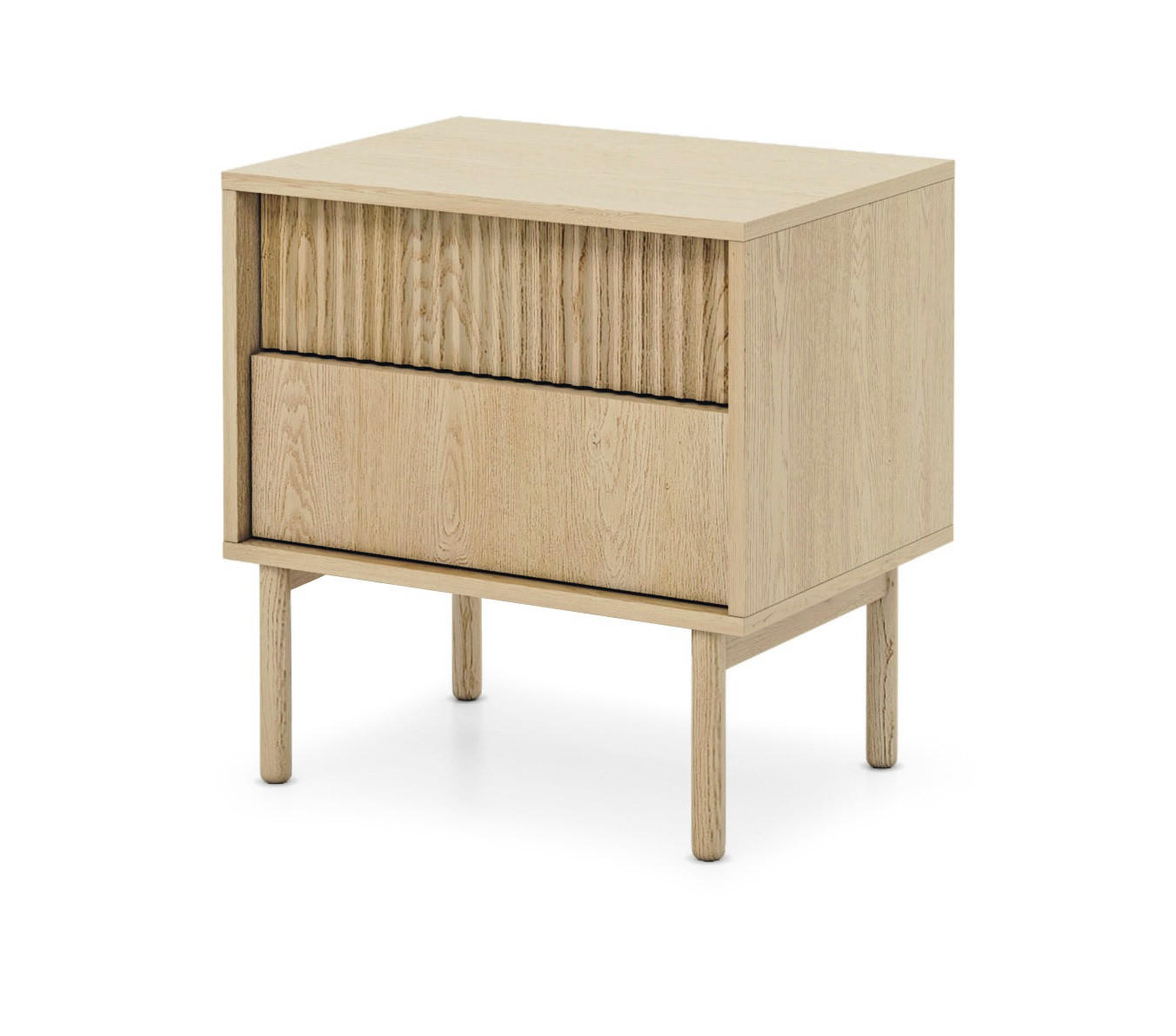 NACHTTISCH 54 cm Nomadi, Schubladen, Beinen, Eiche Cremona - Eichefarben, Holz (54/55/40cm) - Emporius