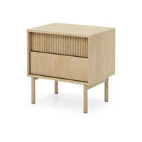 NACHTTISCH 54 cm Nomadi, Schubladen, Beinen, Eiche Cremona - Eichefarben, Holz (54/55/40cm) - Emporius