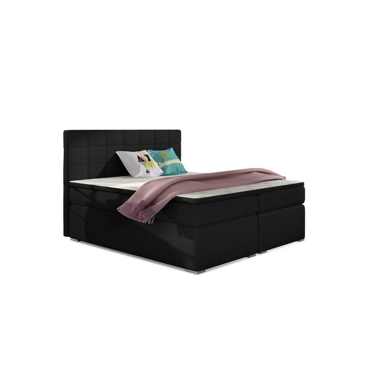 BOXBETT Alice Bonellfederkern - Schwarz, Holz/Holzwerkstoff (160/200cm) - Best For Home