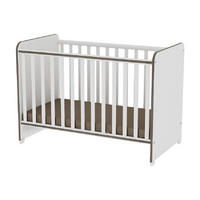 BABYBETT Sweet Dream 120 x 60 cm weiß beige 120 x 60 cm, 2 Ebenen, Schlupfsprossen, Melamin, ohne Matratze - Beige, Holzwerkstoff (60/120cm) - Lorelli