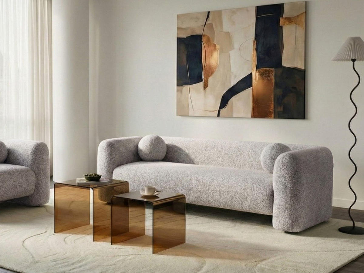 POHOVKA Béžová Leiren - béžová, textil (224/66/87cm) - Beliani