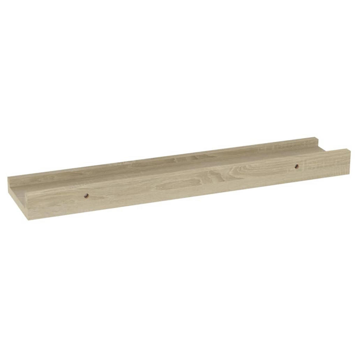 WANDREGALESET 2-tlg. 40/9/3 cm aus MDF Sonoma-Eiche Max. Belastbarkeit 5 KG - Sonoma Eiche, Holzwerkstoff (40/3/9cm) - vidaXL