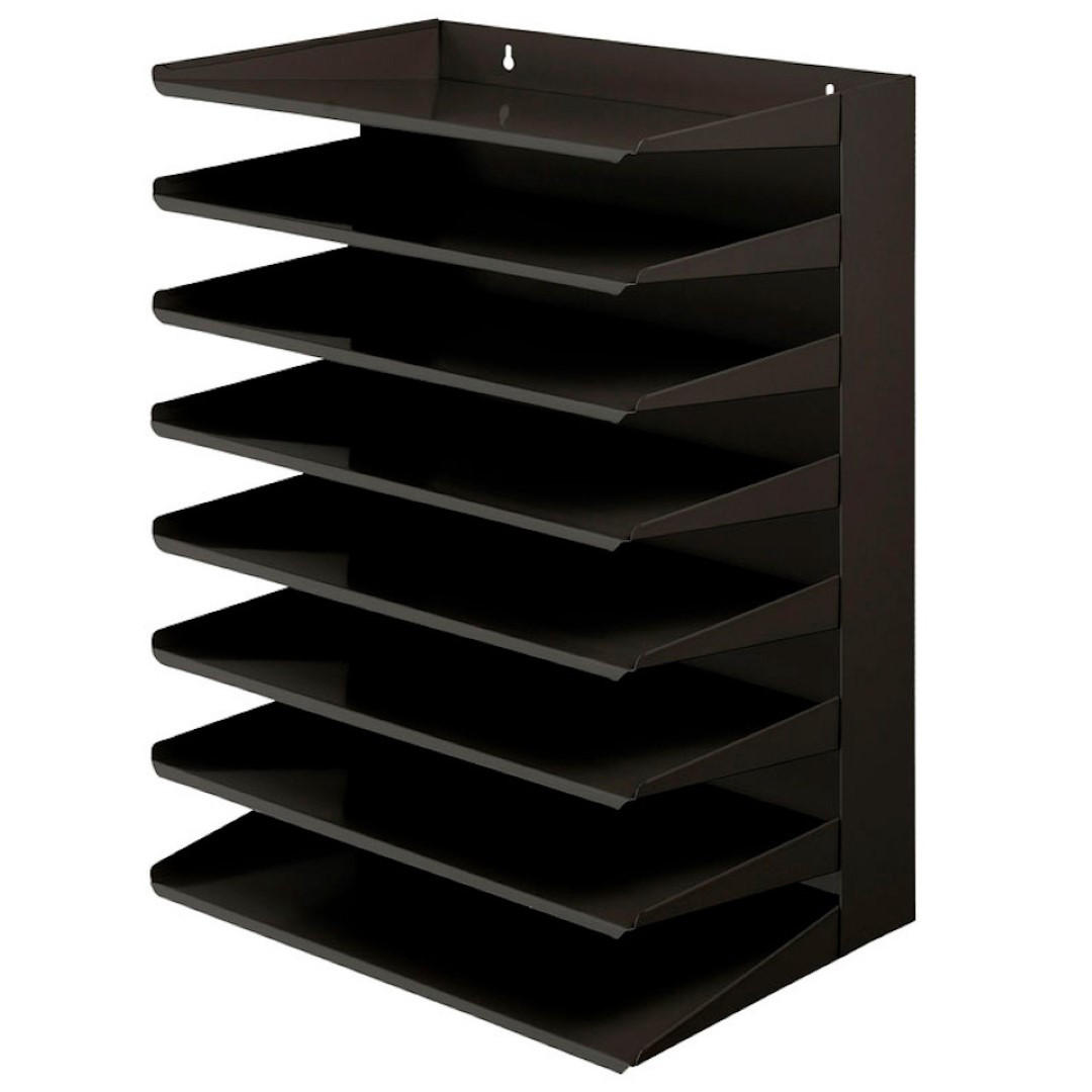 REGAL Aus Metall Mit 8 Fächern 50x38x25 cm Bis DIN A4-Format Schwarz - Schwarz, Metall (38/50/25cm) - PROREGAL