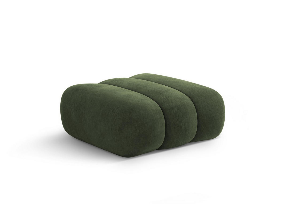 POUF Koge aus Samt grün - Grün, Textil (95/40/95cm) - Cosmopolitan Design
