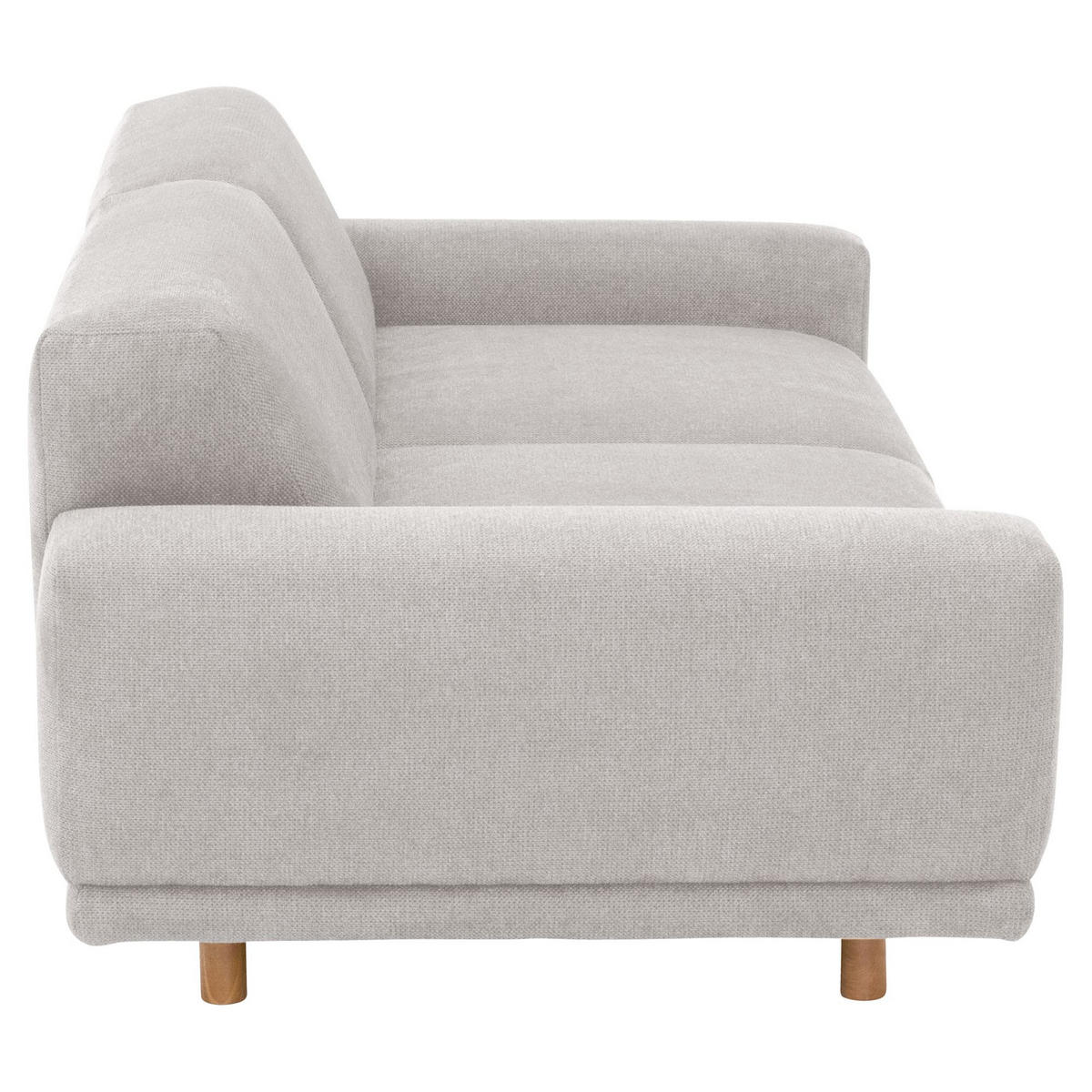 SOFA 2,5-Sitzer Kattryna Flachgewebe silber - Silberfarben, Kunststoff (202/70/92cm) - 58aufmkessel