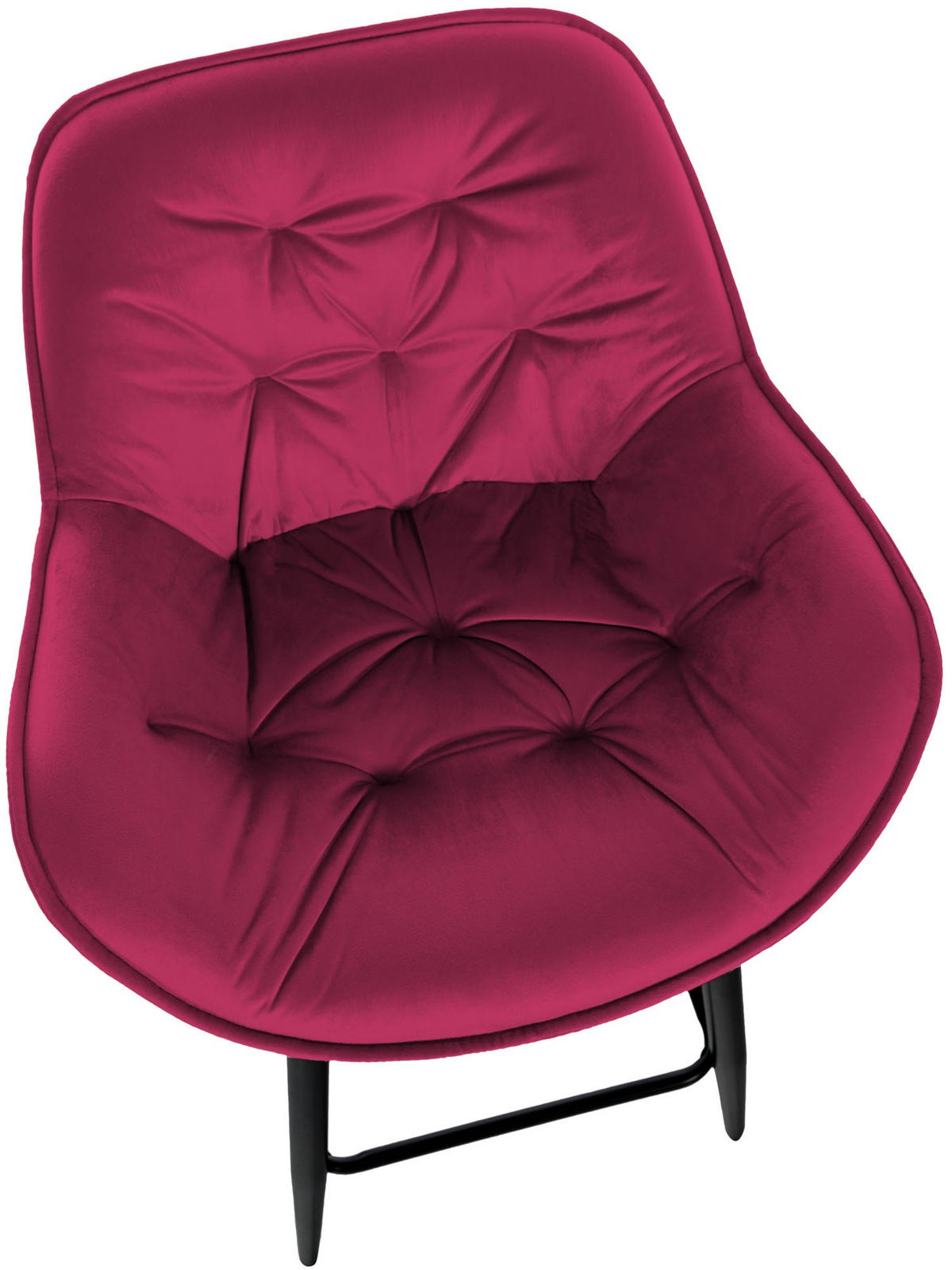 BARHOCKER 2er Set Samt lila - Lila/Schwarz, Textil/Metall (54/103/57.5cm) - CLP