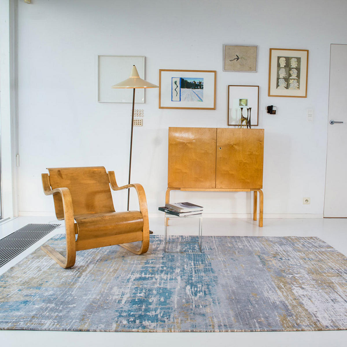 TEPPICH Long Island Blue Atlantic Streaks 140/200 cm - Blau, Textil (140/200cm) - Louis De Poortere