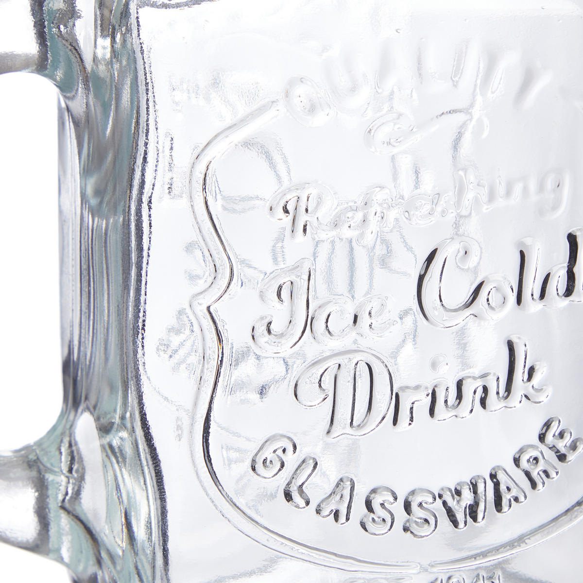 8XTRINKGLAS - Blau/Lila, Glas/Metall (0.4L) - Relaxdays