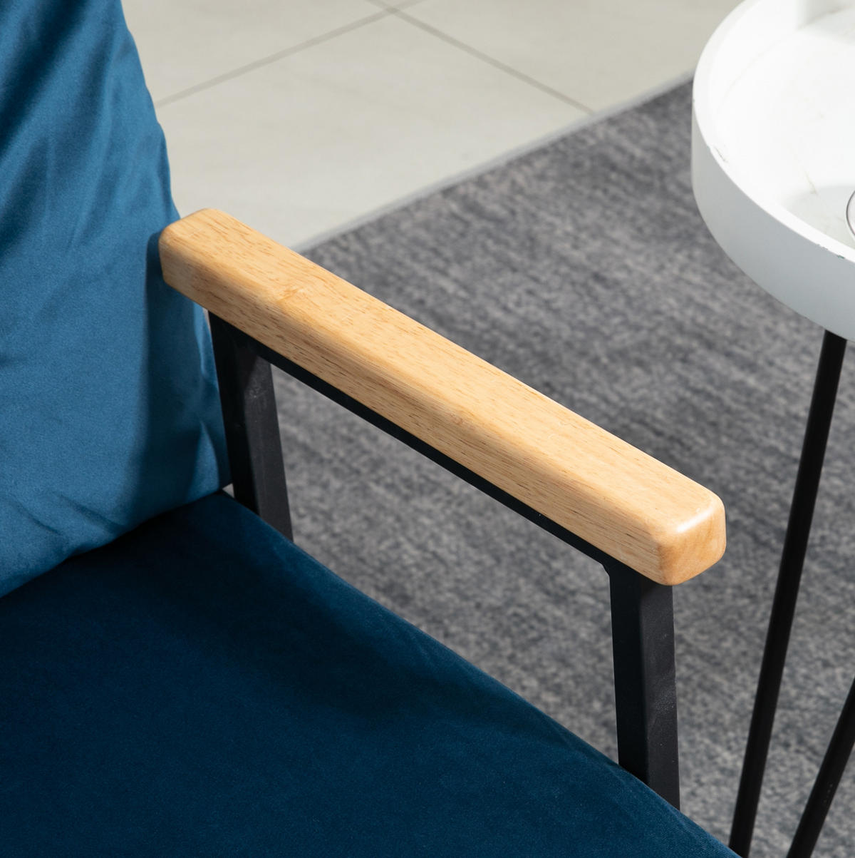 SCHLAFSOFA 98,5/183 cm Liegefläche – klappbar mit verstellbarer Rückenlehne in Blau - Blau, Textil (73/81/102cm) - BEAOK