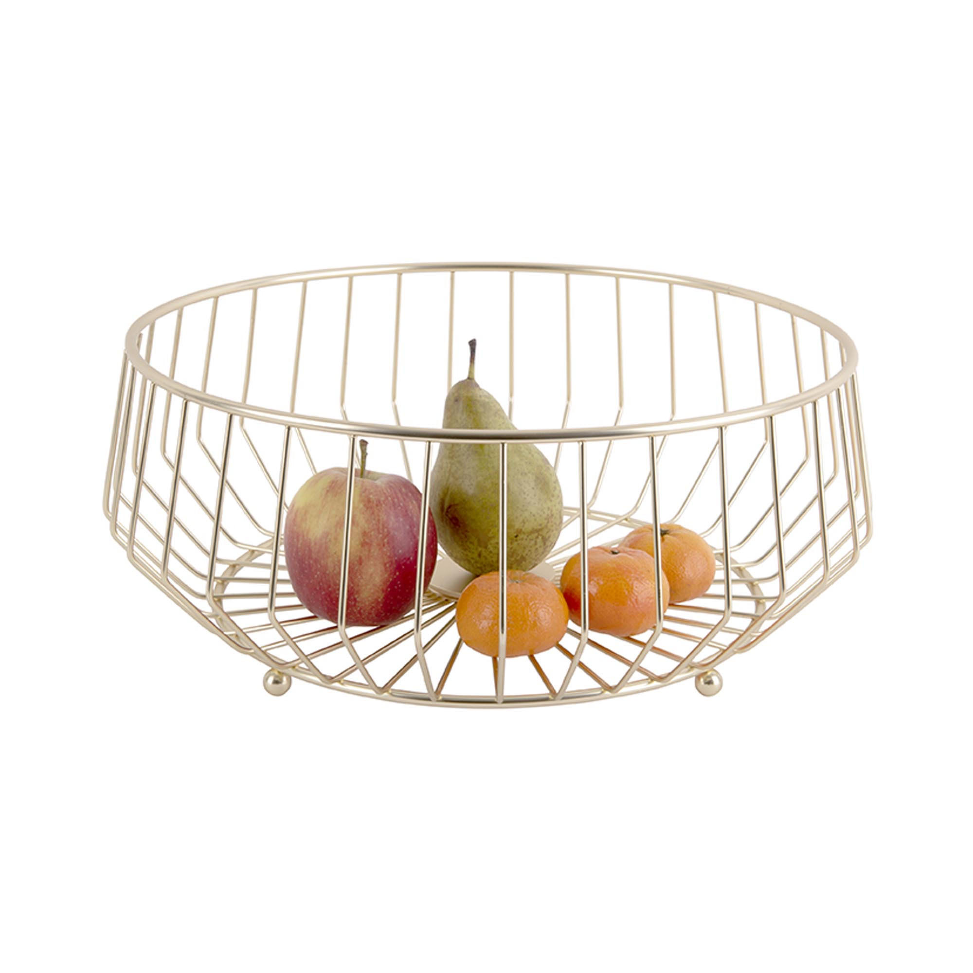 OBSTSCHALE Gold 34/34/14.5 cm - Goldfarben, Metall (34/14.5cm) - Present Time