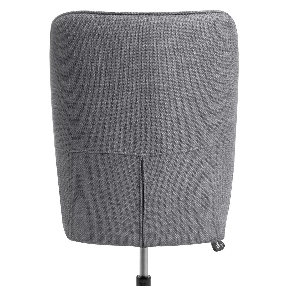 BÜROSTUHL Kunstleinen Dunkelgrau Castile - Dunkelgrau, Textil (64/96/64cm) - Beliani