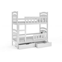 VYSOKÁ Postel DUMBO 75x160 s úložným prostorem, Bílá - bílá, dřevo (75/160cm) - MASSENO