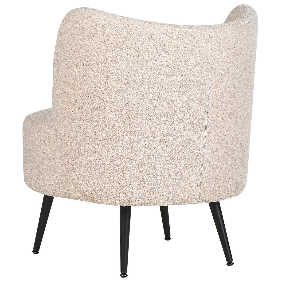 SESSEL BOUCLE Beige Otsby - Beige, Holz/Textil (60/76/55cm) - Beliani
