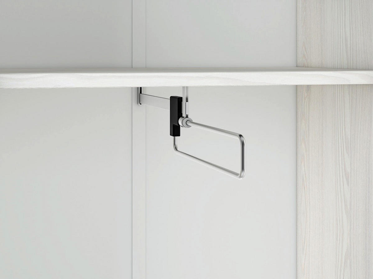 KLEIDERSCHRANK – HYGA 06 – 54 cm – Hyga – Weiß / Kieferfarben - Weiß/Kieferfarben, Holzwerkstoff (54/198/34cm) - hi-markt